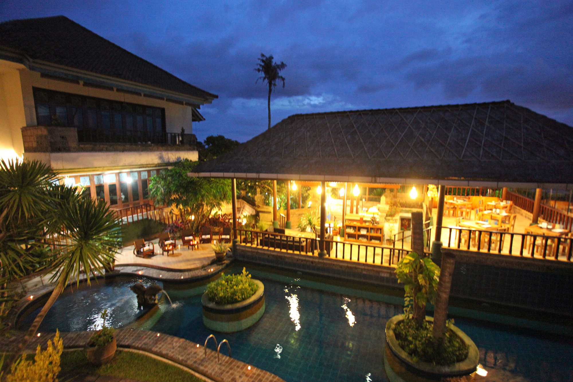 aerial view of budget hotel in sanur