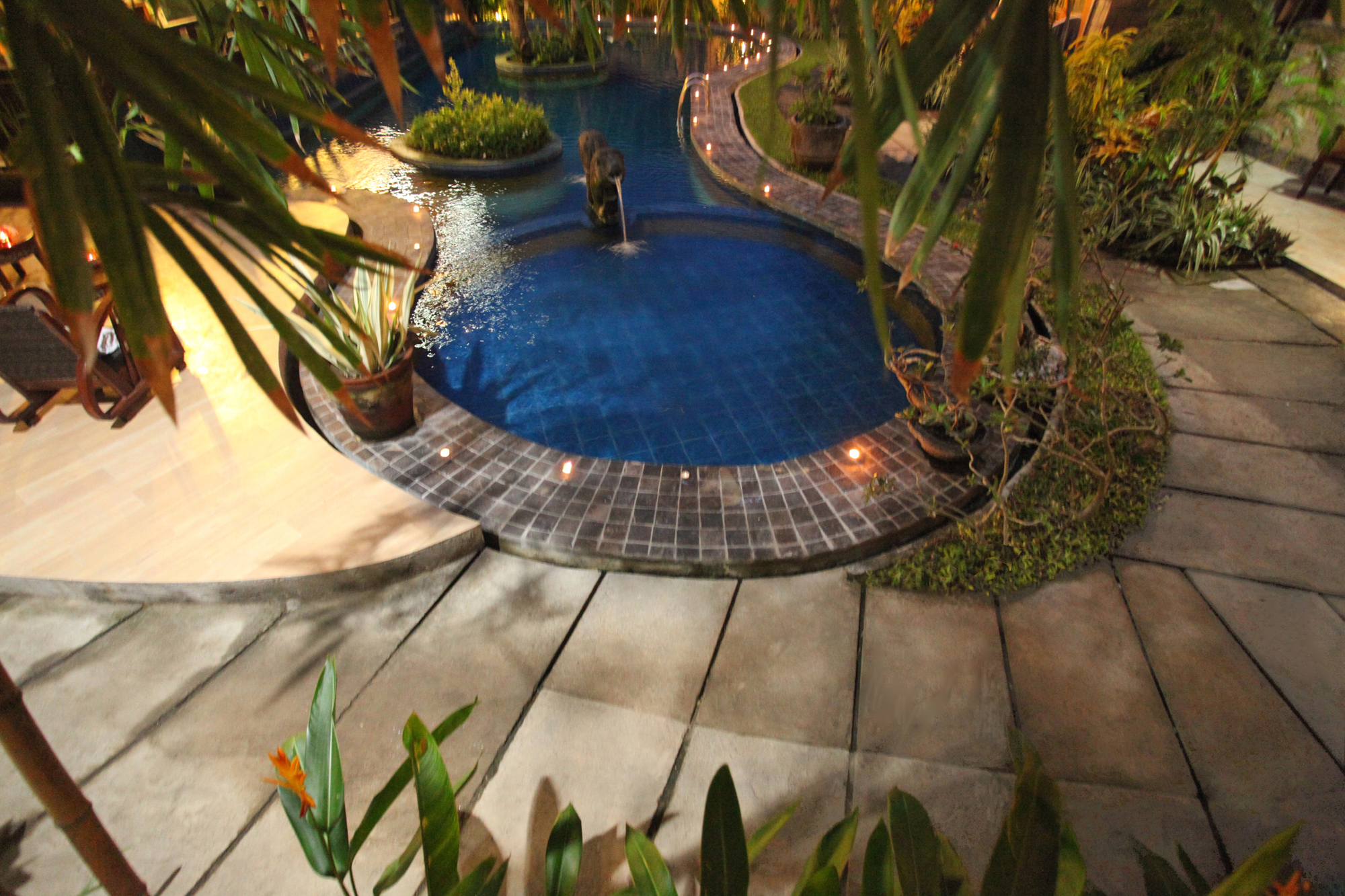 pool and garden in sanur hotel